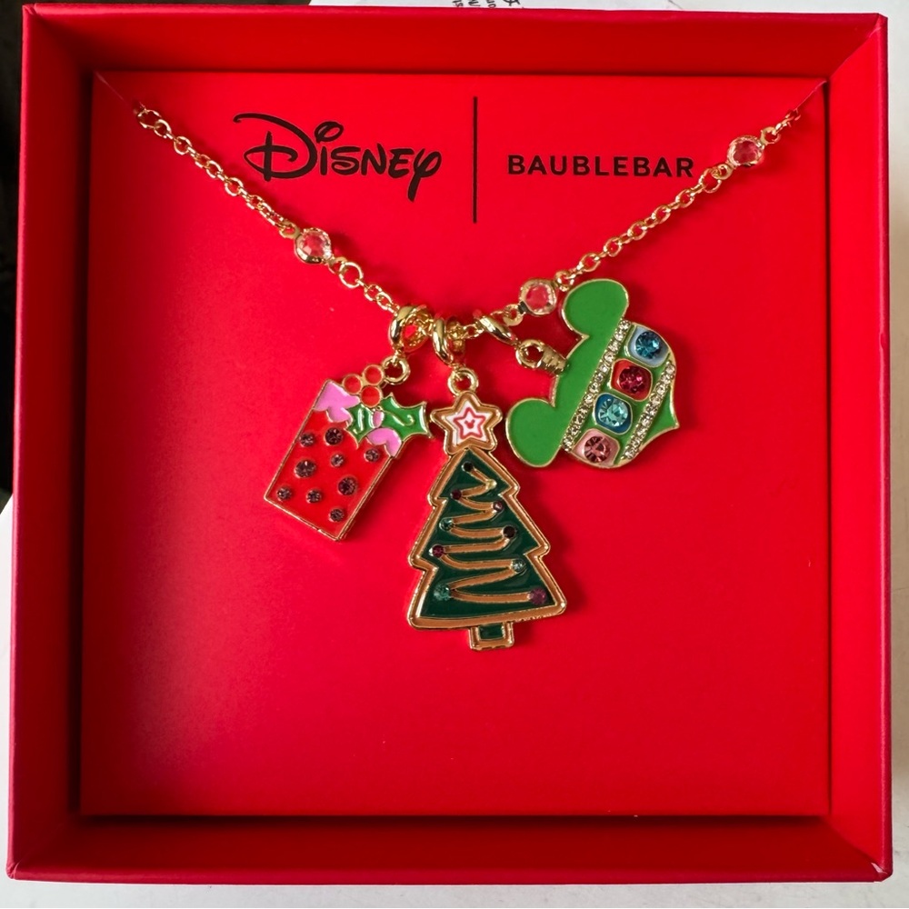 🎄Disney BaubleBar Christmas Charm Necklace🎄